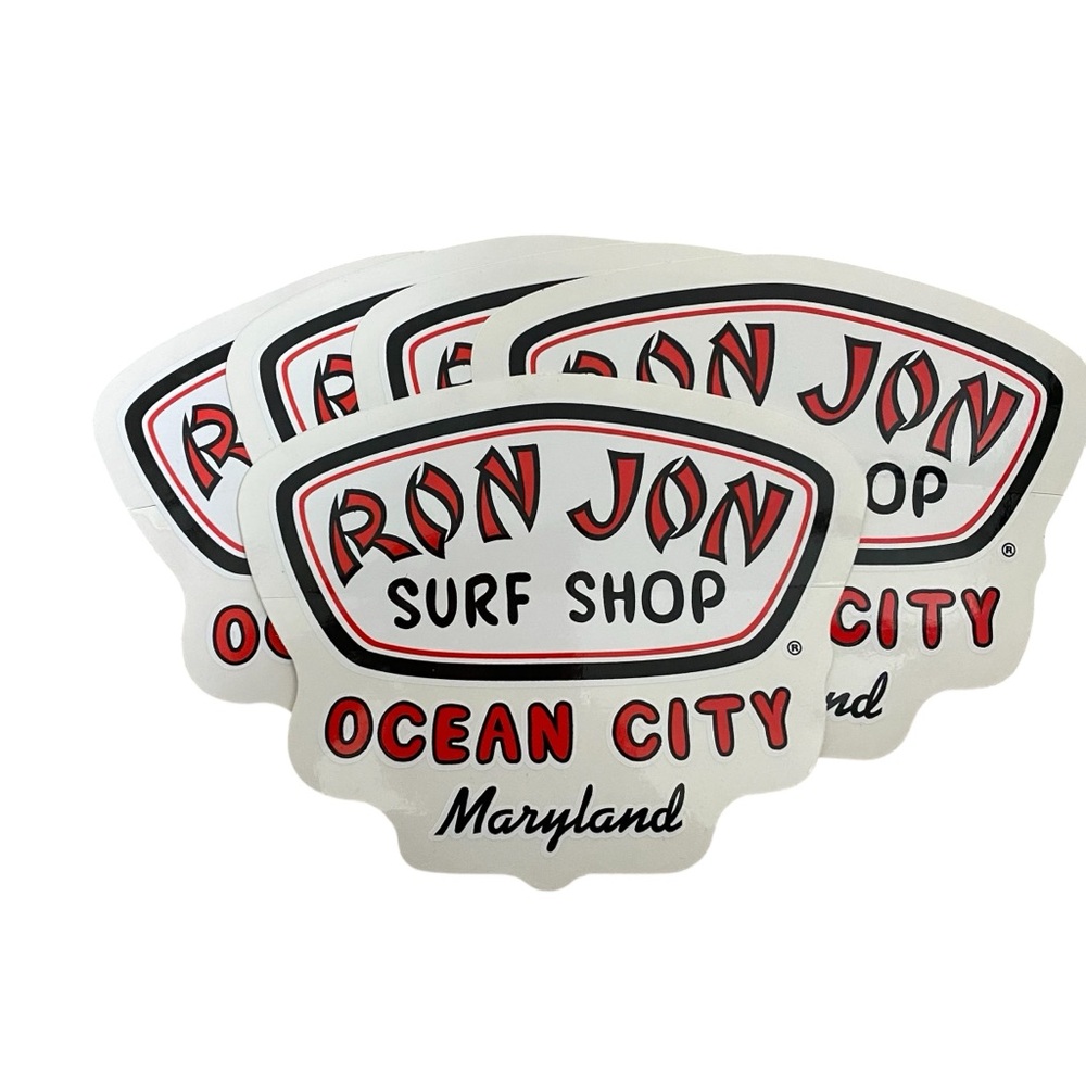 Set of 5 Ron Jon Surf Shop Stickers